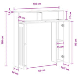 Fireplace Surround White 102 x 18 x 100.5 cm Engineered Wood