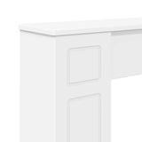 Fireplace Surround White 100 x 20 x 100 cm Engineered Wood - Close-Up Angle