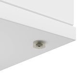 Fireplace Surround White 100 x 20 x 100 cm Engineered Wood - Low Angle