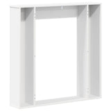 Fireplace Surround White 100 x 20 x 100 cm Engineered Wood - Rear View