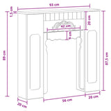 Fireplace Surround White 93 x 20 x 89 cm Engineered Wood