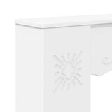 Fireplace Surround White 102 x 20 x 102 cm Engineered Wood - Close-Up Angle