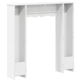 Fireplace Surround White 102 x 20 x 102 cm Engineered Wood - Rear View