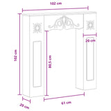 Fireplace Surround White 102 x 20 x 102 cm Engineered Wood - Low Angle