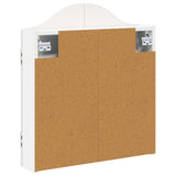 Dartboard Cabinet White 56 x 12 x 63 cm Engineered Wood - Rear View