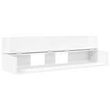 Studio Desk White 152 x 40 x 19.5 cm Engineered Wood - Top-Down View