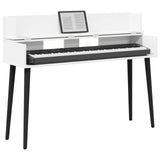 Studio Desk White 110 x 40 x 19.5 cm Engineered Wood - Side View