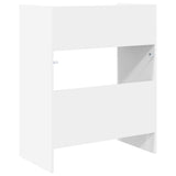 DJ Table White 82 x 45 x 102 cm Engineered Wood - Rear View