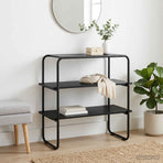 Console Table Black Oak 80 x 41 x 75 cm Engineered Wood