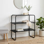 Console Table Black Oak 80 x 41 x 75 cm Engineered Wood