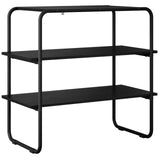 Console Table Black Oak 80 x 41 x 75 cm Engineered Wood - Front View