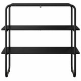 Console Table Black Oak 100 x 41 x 75 cm Engineered Wood - Top-Down View