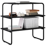 Console Table Black Oak 100 x 41 x 75 cm Engineered Wood - Side View