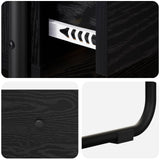 Console Table Black Oak 80 x 40 x 75 cm Engineered Wood