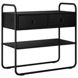 Console Table Black Oak 80 x 40 x 75 cm Engineered Wood