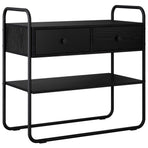 Console Table Black Oak 80 x 40 x 75 cm Engineered Wood