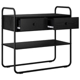 Console Table Black Oak 80 x 40 x 75 cm Engineered Wood