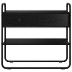 Console Table Black Oak 80 x 40 x 75 cm Engineered Wood
