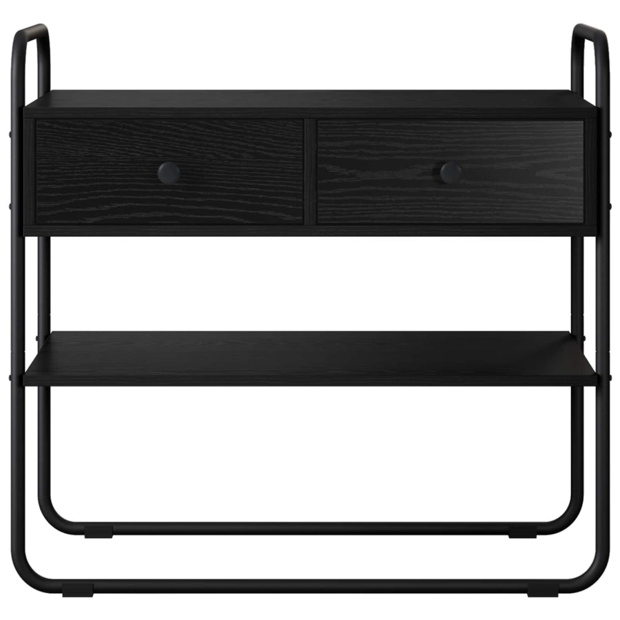 Console Table Black Oak 80 x 40 x 75 cm Engineered Wood