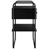 Console Table Black Oak 80 x 40 x 75 cm Engineered Wood