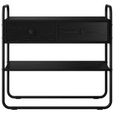 Console Table Black Oak 100 x 40 x 75 cm Engineered Wood - 45-Degree Angle