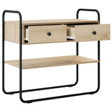 Console Table Sonoma Oak 100 x 40 x 75 cm Engineered Wood - Top-Down View