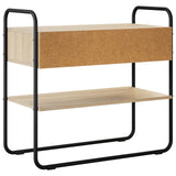 Console Table Sonoma Oak 100 x 40 x 75 cm Engineered Wood - Close-Up Angle