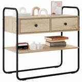 Console Table Sonoma Oak 100 x 40 x 75 cm Engineered Wood - Side View