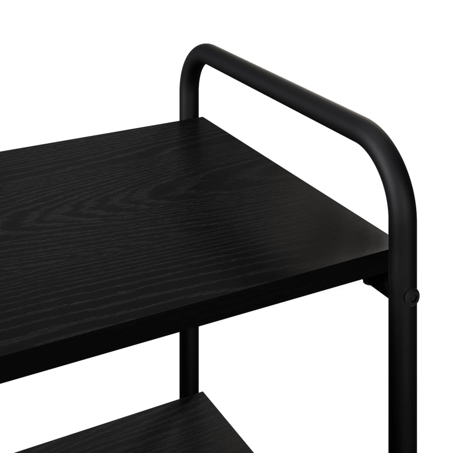 Console Table Black Oak 80 x 35 x 75 cm Engineered Wood