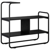 Console Table Black Oak 80 x 35 x 75 cm Engineered Wood - Front View