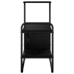 Console Table Black Oak 80 x 35 x 75 cm Engineered Wood