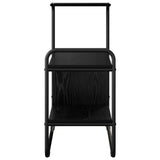 Console Table Black Oak 80 x 35 x 75 cm Engineered Wood - 45-Degree Angle