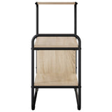 Console Table Sonoma Oak 80 x 35 x 75 cm Engineered Wood - 45-Degree Angle