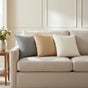 Throw Pillow 2 pcs HEERLEN White 40 x 40 cm Fabric