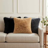 Cushion with Pillow HEERLEN 12 pcs Black PV Fleece
