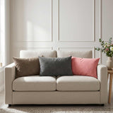 Cushion with Pillow HEERLEN 2 pcs Dark Grey Velvet