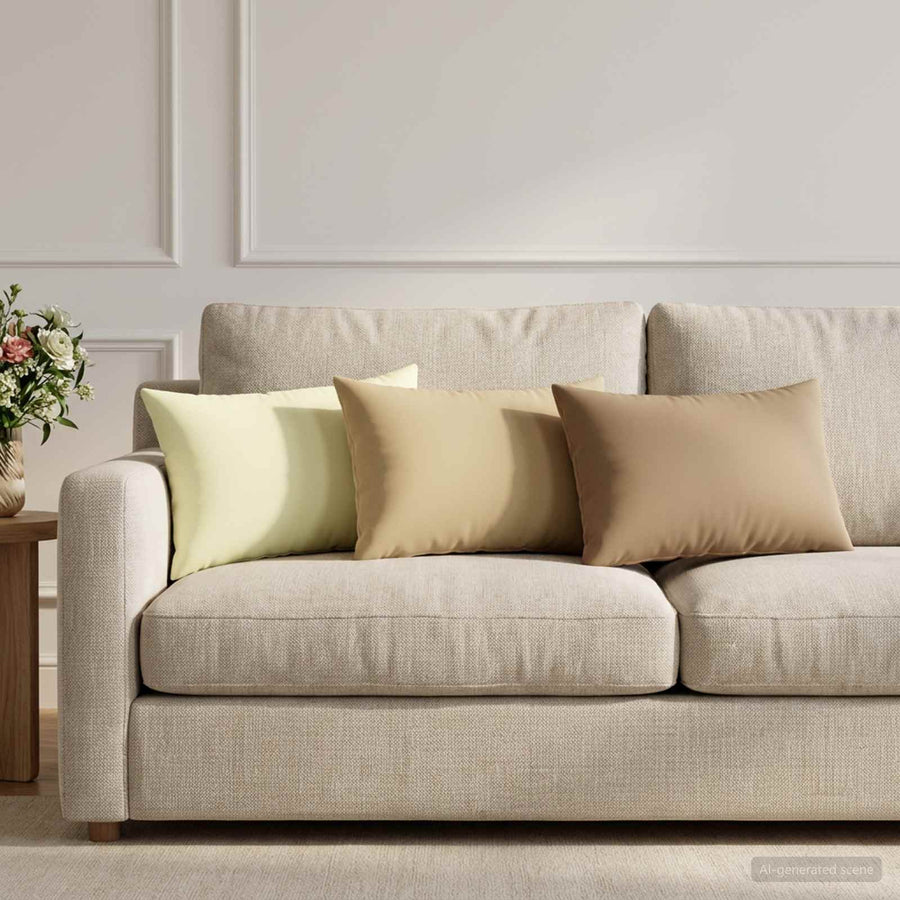 Throw Pillow 2 pcs HEERLEN Beige 30 x 50 cm Polyester
