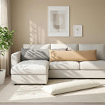 Throw Pillow HEERLEN Cream 40 x 145 cm Fabric