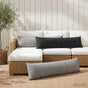 Throw Pillow HEERLEN Light Grey 40 x 145 cm Chenille Fabric
