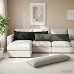 Cushion with Pillow HEERLEN 2 pcs Black Polyester