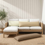 Cushion with Pillow HEERLEN Beige 40 x 145 cm Polyester