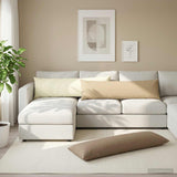 Cushion with Pillow HEERLEN Cream 40 x 145 cm Polyester