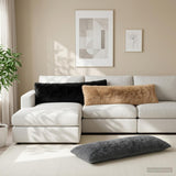 Cushion with Pillow HEERLEN Taupe 40 x 145 cm PV Fleece