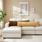Throw Pillow HEERLEN Light Brown 40 x 145 cm Flannel