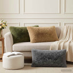 Throw Pillow 2 pcs HEERLEN Light Grey 40 x 80 cm PV Fleece