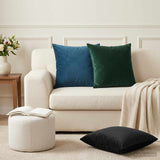 Cushion with Pillow HEERLEN 6 pcs Black Velvet