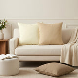 Cushion with Pillow HEERLEN 6 pcs Cream Polyester