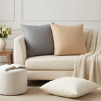 Throw Pillow 2 pcs HEERLEN Cloud Grey 55 x 55 cm Fabric