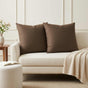 Throw Pillow 2 pcs HEERLEN Brown 60 x 60 cm Fabric