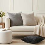 Throw Pillow 2 pcs HEERLEN Light Grey 55 x 55 cm
